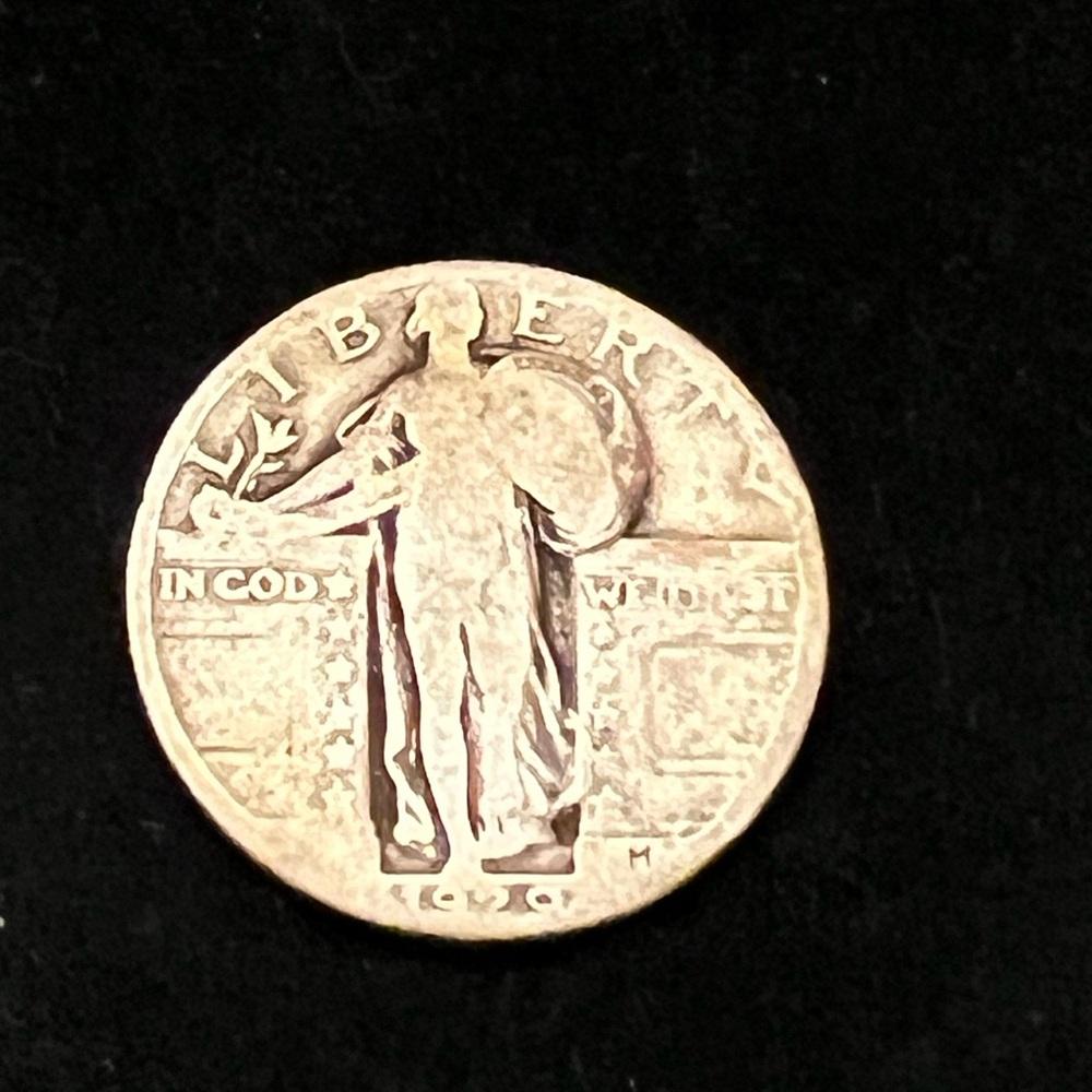 Vintage Standing Liberty Quarter Pendant - Silver Tone - Picture 3 of 4